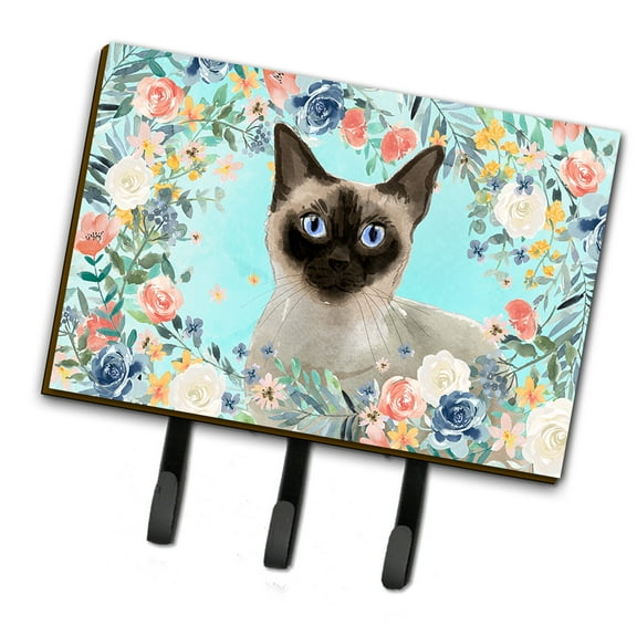 Siamese Spring Flowers Leash or Key Holder