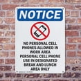 thumbnail image 4 of (2 Pack) No Personal Cell Phones OSHA Notice Sign 7 Inch X 10 Inch Plastic Sign, Weather Resistant, UV Protected for Workplace, Business, and Construction Site, Made in the USA, 4 of 8