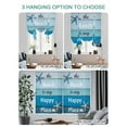 thumbnail image 4 of Blue Ombre Coastal Tie Up Curtains for Windows 45 Inch Length Balloon Curtains Kitchen Adjustable Balloon Window Shade Nautical Starfish Shell Summer Beach Tie Up Bathroom Curtain Window 52"x45", 4 of 6