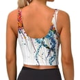 thumbnail image 3 of Lsque Colorful Floral Jellyfish Printed Women'S Sports Bra, Compression, Moisture Wicking, High-Impact Sports Bra For Women,Supportive sports bra-Large, 3 of 9