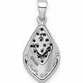 thumbnail image 4 of Sterling Silver Rh Polished Black And White Cz Pendant (24.35 X 10.25) Made In Thailand -Jewelry By Sweet Pea, 4 of 7