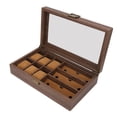thumbnail image 4 of Caja de reloj de madera LHCER Caja de almacenamiento de reloj a prueba de polvo, 4 of 8