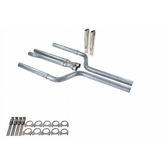 05-18 Chrysler 300 V6 2.5" Dual Exhaust Kit No Muffler RC Tip Rear Exit