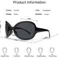 thumbnail image 3 of 70s Oversized Retro Sunglasses Women Men Fashion Wraparound Large Sunglasses Retro Cool Oval Sunglasses, 3 of 4