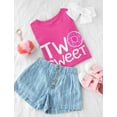 thumbnail image 4 of 2 Year Old Birthday Shirt Two Shirts for Girls 2nd Outfit TWO Sweet Pink 3T, 4 of 5