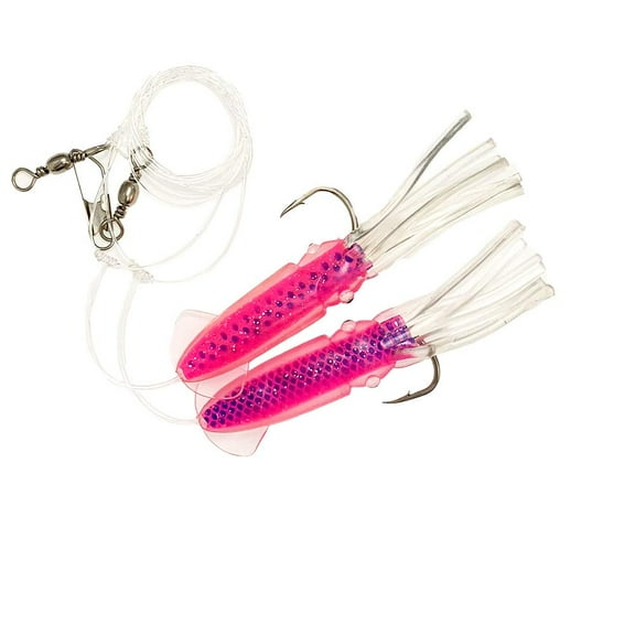 Ling Cod Squid Rigs-10pcs Pink