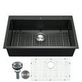 thumbnail image 1 of VEVOR 33 inch Granite Kitchen Sink Top Mount Single Bowl Drop-In Basin for RV Bar, 1 of 9