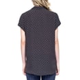 thumbnail image 4 of Pleione Henley Blouse Print Shirt With Front Chest Pocket, Comma Print, XX-Large, 4 of 7