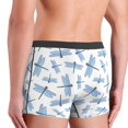 thumbnail image 4 of Men's Boxer Briefs, Light Blue Dragonfly Soft Comfy Mens Underwear Boxer Briefs Breathable With Widen Waist, 4 of 7