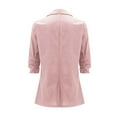 thumbnail image 5 of BOOMILK Linen Blazers for Women Business Casual 3/4 Sleeve Lightweight Suit Jackets Work Office Blazer With Pockets Pink, 5 of 9