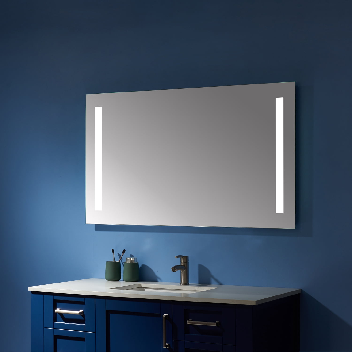 Vinnova 48" Rectangle LED Bathroom Vanity Mirror, Clear
