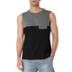 thumbnail image 1 of Lars Amadeus Chaleco sin mangas del cuello redondo de la camiseta sin mangas del bloque del color de los hombres con el bolsillo Gris negro M Unique Bargains Camiseta, 1 of 6