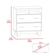 thumbnail image 5 of Dtwnek 2 Drawer 2 Shelf Dresser, Black, 5 of 7