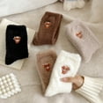 thumbnail image 5 of C 2Pc Fleece-Lined Thermal Socks, Extra Thick Warm Winter Socks For Women With Plush Interior And Mid-Calf Height For Extreme Cold And Sleeping, 5 of 7