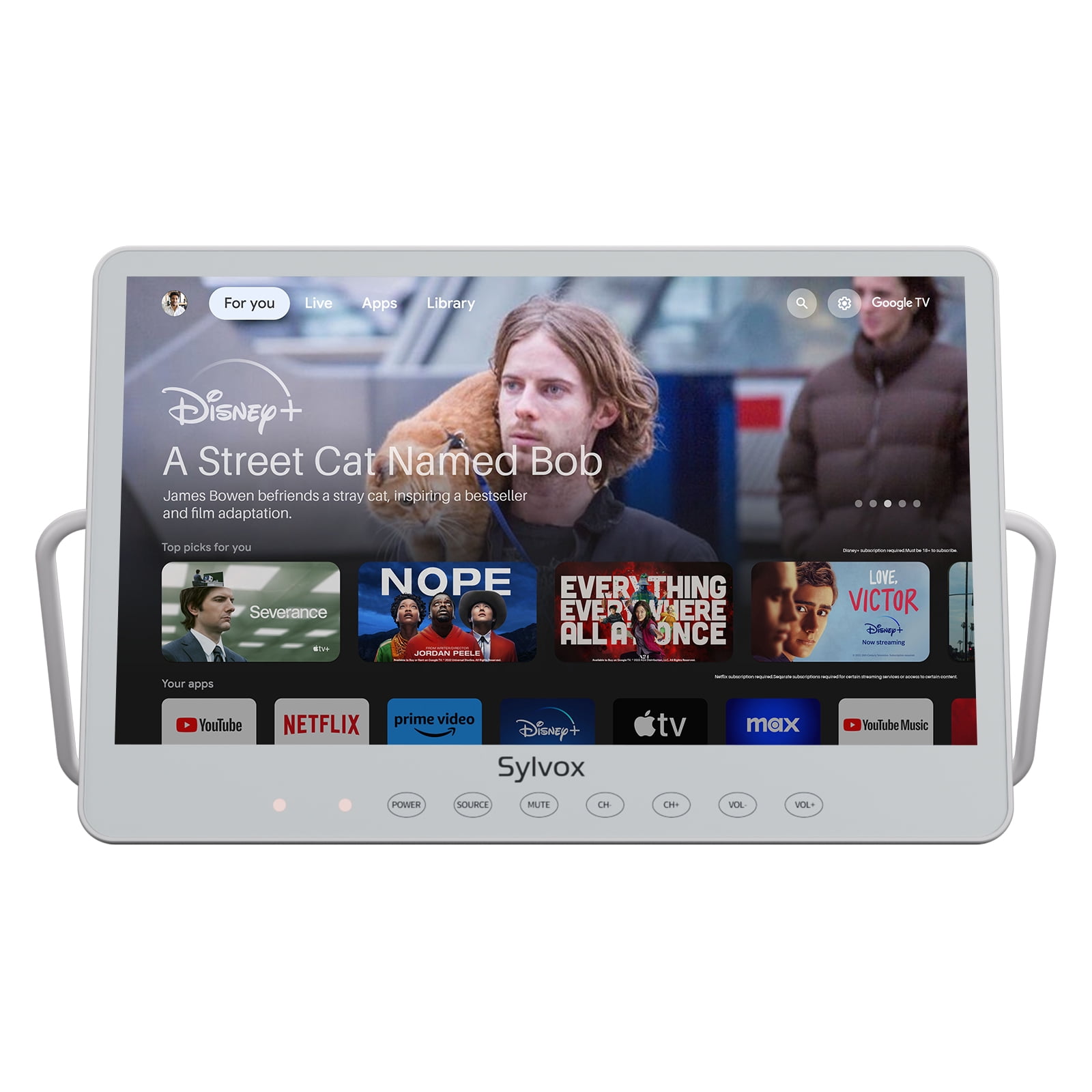 SYLVOX 15.6 inch Kitchen TV, FHD, Rotatable & Foldable