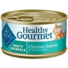 (24 Pack) Blue Buffalo Healthy Gourmet Natural Adult Meaty Morsels Wet Cat Food, Chicken, 5.5 oz. Cans