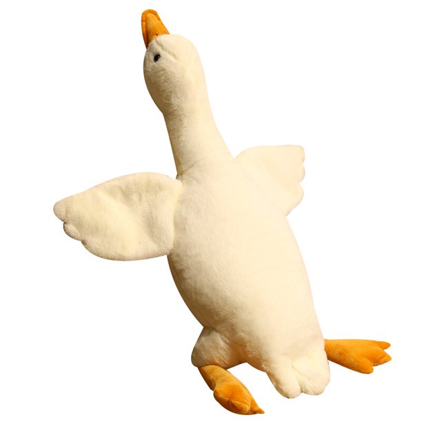 Juguete de peluche de ganso gigante de 50-160CM para niños, Animal relleno, pato suave, cojín, muñeca, juguetes para niños, novia, regalo de cumpleaños zhangyuxiang LED