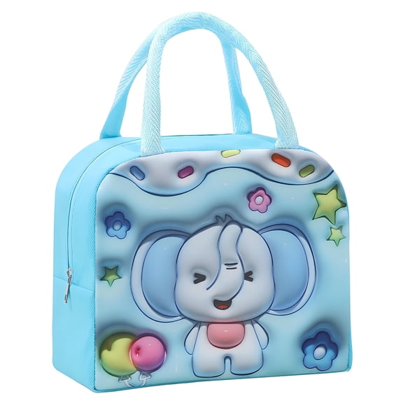 NIETEIN Lunch Bag Box Insulated Cooler Portable Reusable (Elephant)