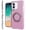 Pink, variant on [PolyBag] For iPhone 16 Plus 6.7 inch Magnetic Ring Circle Bling Chrome 3in1 Hybrid Case - Purple