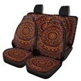 thumbnail image 2 of Qpednta Brown Mandala ar Seat Cover Auto Accessories Interior 4Pcs, Front Seat Protector Auto Seat Rear Split Bench Cover Universal Automotive Interior Protection Accessories, 2 of 7
