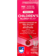 Rite AID Children's Allergy Relief Diphenhydramine HCI Oral Solution (12.5 mg) Cherry Flavor