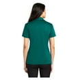 thumbnail image 2 of Port Authority Women's Silk Touch Performance Polo Moisture Wicking Shirt Teal Green Large, 2 of 3
