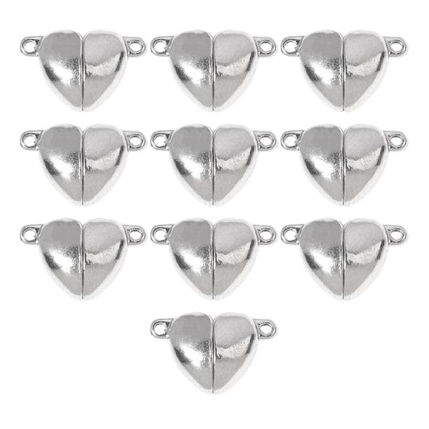 Conector de Cierre Magnético Sunnimix para Joyería En Forma de Corazón 10 Uds extensor de collar