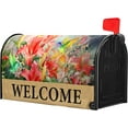 thumbnail image 3 of Spring Summer Hummingbird Flowers Magnetic Mailbox Cover Standard Size 21" L x 18" W Summer Welcome Mailbox Cover Magnetic Mailbox Wraps Post Letter Box Decorations for Outiside Home Garden Yard, 3 of 6