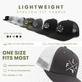thumbnail image 3 of International Tie Hat for Men and Women, Adjustable Snapback Trucker Baseball Cap, Embroidered Cross Logo (COL - Colorado, Black White), 3 of 6