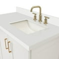 thumbnail image 4 of Ariel Taylor 43 In. Right Offset Rectangle Sink Vanity With White Quartz Countertop In White, 4 of 11