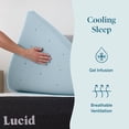 thumbnail image 2 of Lucid - Colchoneta de Memory Foam con Gel Refrescante - Sobrecolchón Ventilado de 5 cm - Topper Suave y Acolchado para Colchón - Alivia Puntos de Presión - Matrimonial, 2 of 7