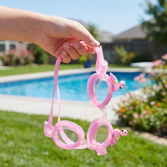 HEMOTON Kids Swim Flamingo Design Toddler Swimming for Boys & Girls Ages 3-8, UV , Anti-Leak Pool