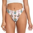 thumbnail image 1 of Fotbe Hello Easter Tanga Sin Costuras para Mujer con Estampado – Panties Invisibles, Transpirables y Cómodos para Uso Diario-Large, 1 of 6
