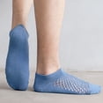 thumbnail image 3 of 5 pairs Soft Summer Breathable Sweat-absorbing Low Tube Men Ankle Socks Mesh Boat Sock Mesh Men Short Socks WHITE, 3 of 8