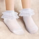 thumbnail image 2 of 10 pares de calcetines de encaje con volantes para niñas pequeñas, calcetines de malla con ojales de algodón con volantes en el tobillo, vestido suave, calcetines de princesa para niños 9-13, 2 of 5