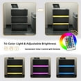 thumbnail image 2 of Ktaxon 3-Drawers Side Table LED with Charging Station, Remote RGB Floating Nightstand for Bedroom, 16.97'' x 15'' x 23.33'', Black, 2 of 7