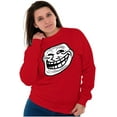 thumbnail image 3 of Troll Face Original Meme Smile Mad Sweatshirt for Men or Women Brisco Brands M, 3 of 6