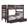 thumbnail image 4 of Bedz King Bunk Beds Full over Full Mission Style with End Ladder and 2 Under Bed Drawers, Dark Cherry, 4 of 9