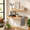 Natural-24" W x 7" D x 1.5" H (2 pieces), variant on Floating Wall Shelves Set Of 2 Mdf With Invisible Brackets