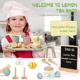 thumbnail image 3 of OSLINE Wooden Tea Set for Toddlers Pretend Play Toys, Tea Party Set for Girls Boys Birthday Gifts, 3 of 7