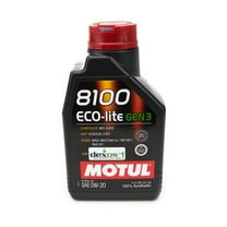 Motul Usa MTL111363, 8100 Eco-Lite Gen3 0W20 1 Liter Performance Racing