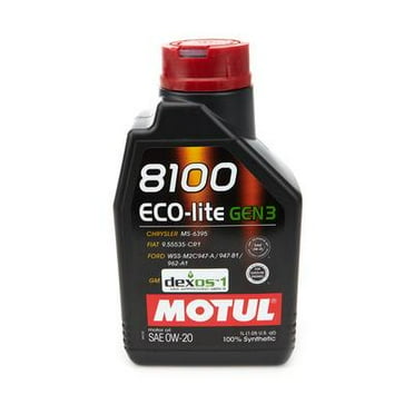 Motul Usa MTL111363, 8100 Eco-Lite Gen3 0W20 1 Liter Performance Racing