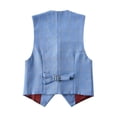 thumbnail image 4 of ETHAN Boys Plaid Blue Suit for Boys 3 Pieces Boys Blazer Formal Suit Set for Wedding Boy Suit 2T, 4 of 7