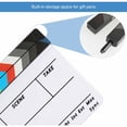 thumbnail image 2 of Claqueta de cine 30X24,5 cm Claqueta de cine profesional para filmación de películas, grabación de videos, estudio en vivo, videos de bricolaje, 2 of 5
