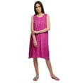 thumbnail image 2 of Moomaya WoMen's Printed A-Line Sleeveless Nightdress Cotton Sleepwear Gown, 2 of 6