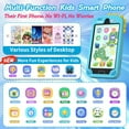 thumbnail image 2 of Psalms & Pals Kids Camera Smart Phone, 4.0" Touchscreen Toddler Learning Play Toy Phone with Dual Camera, Game, Music Player, Learning Toy Christmas Birthday Gifts for 3-12 Year Old Boys Girls, Blue, 2 of 8