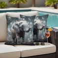 thumbnail image 2 of Outdoor Pillow Cover Elephant Dreamy Glittering Bubble Set of 2 Waterproof Throw Pillowcases Sky Cloud Decorative Patio Furniture Pillows for Couch Garden Indoor & Outdoor Use, 2 of 9