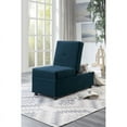 thumbnail image 3 of Pemberly Row Wood Storage Ottoman with Chair in Blue, 3 of 6