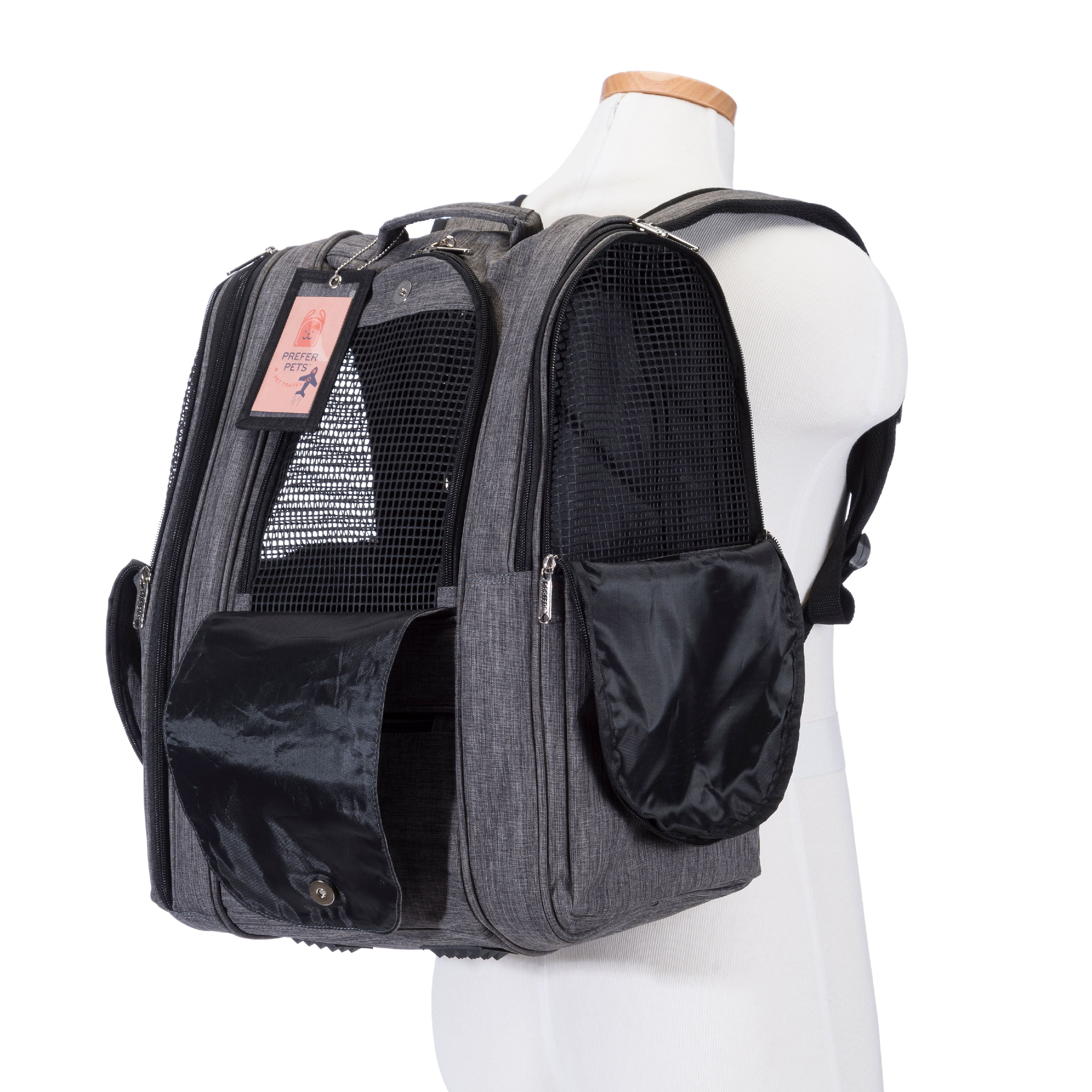 Prefer&nbsp;Pets&nbsp;Travel&nbsp;Gear&nbsp;Adventure&nbsp;Backpack&nbsp;Pet&nbsp;Carrier&nbsp;in&nbsp;Heather&nbsp;Gray