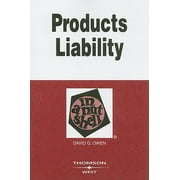 Pre-Owned Products Liability in a Nutshell (Paperback) 0314170863 9780314170866